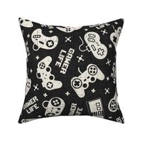 Gamer Life Charcoal Linen Rotated - large scale