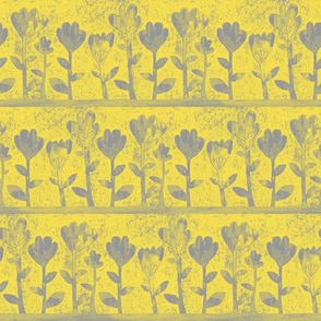 Spring Flower Garden - Yellow and Grey