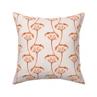 381 $ - Large scale watercolour wild flowers and weeds in orange and blush : Down by the River - for kids apparel, crafting, patchwork, pet accessories, wallpaper and bed linen