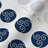 Wind Swirls Navy & White