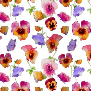 Pansies (large) by JAF Studio