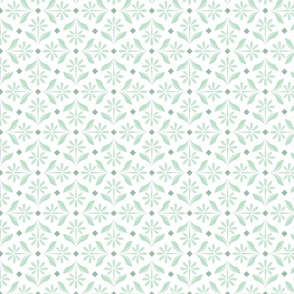 daisy tile in fresh mint green