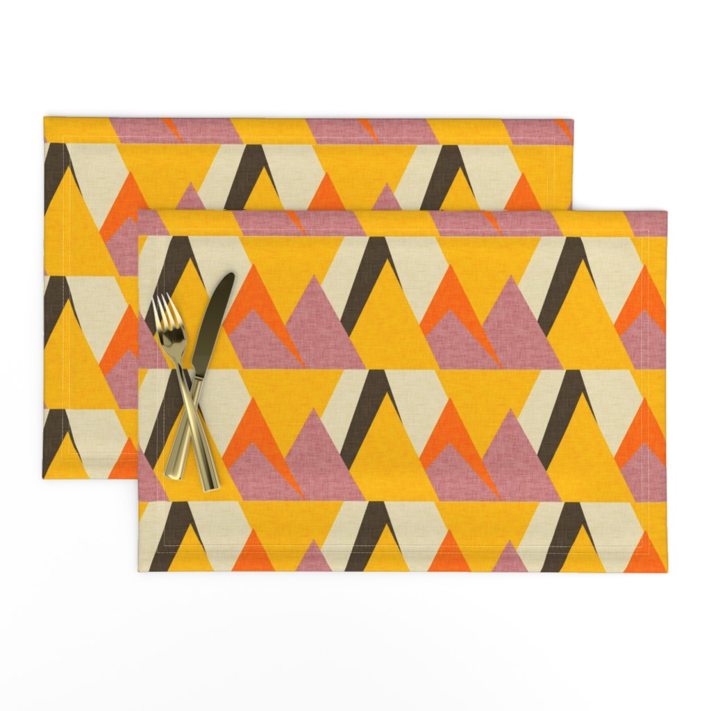 70s Abstract Triangles- Retro Vintage Mid Century Modern Design