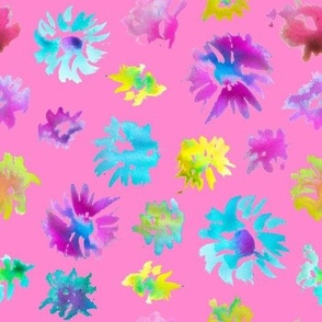 Tie Dye Floral Pattern - pink