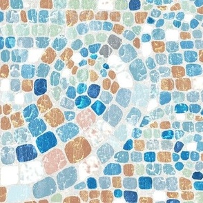 shades of mediterranean aged mosaic