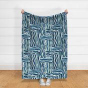 ripples and pebbles - wavy patchwork - large