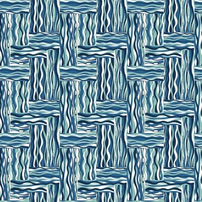 ripples and pebbles - wavy patchwork - small