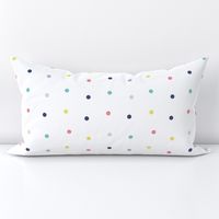 pastel dots on white 