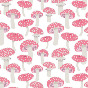 Magical Pink Toadstools - Extra Large Scale