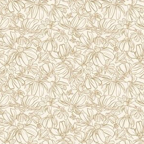 Meadow Flowers -ditsy small floral - taupe beige