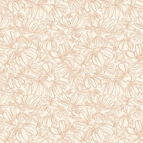 Meadow flower - mini micro floral - Coral