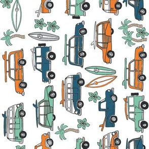 surf trip // vacation surfing road trip california tropical fabric blue