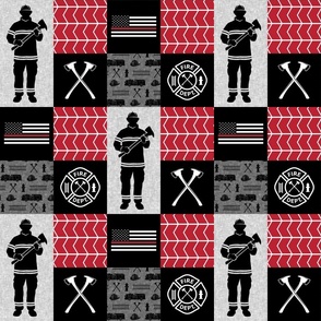 (small scale) firefighter patchwork  - fire dept.  - LAD19