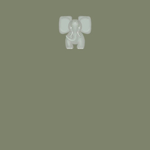 We love elephants single green 