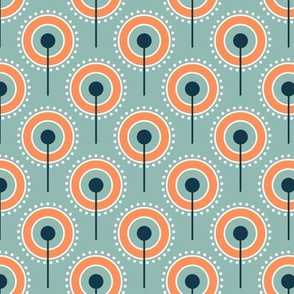 Pattern 0100a - art deco abstract dandelions