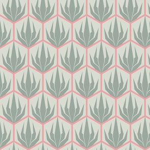 Palm Deco Pattern - Spring Succulents