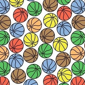 Basketball Pattern White
