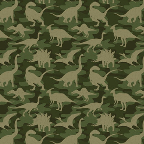 Khaki Camo Dinosaurs - medium scale