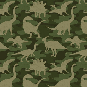 Khaki Camo Dinosaurs - large scale