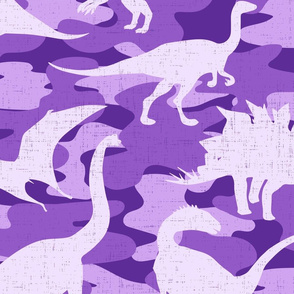 Purple Camo Dinosaurs - extra large scale
