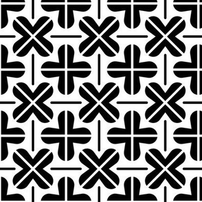 Pattern 0104 - abstract black and white geometrics