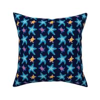 Stars and Turtles Blue Small 