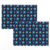 Stars and Turtles Blue Small 
