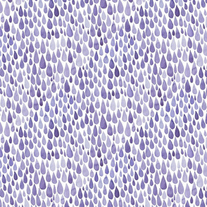 Purple watercolour raindrops - smaller scale