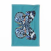 butterfly Pillow// blue moth//  fat quarter project