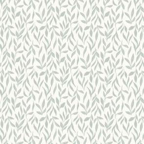 woodlands leaf - Botanical ditsy - soft pastel blue