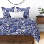 Mexican Talavera Tiles blue & white  5"