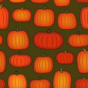 Pumpkins Medium Forest Green