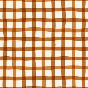 Gingham Bright Copper Brown