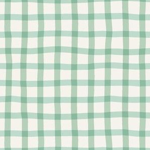 Gingham Milky Jade Green