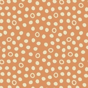 Polka Dot in Orange and Cream
