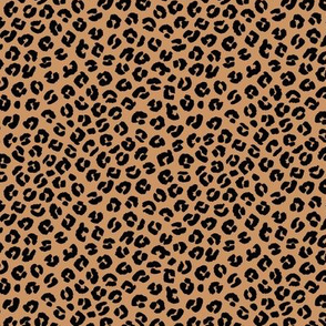 The minimalist boho leopard spots and animal print trend panther skin neutral summer cinnamon caramel brown black SMALL