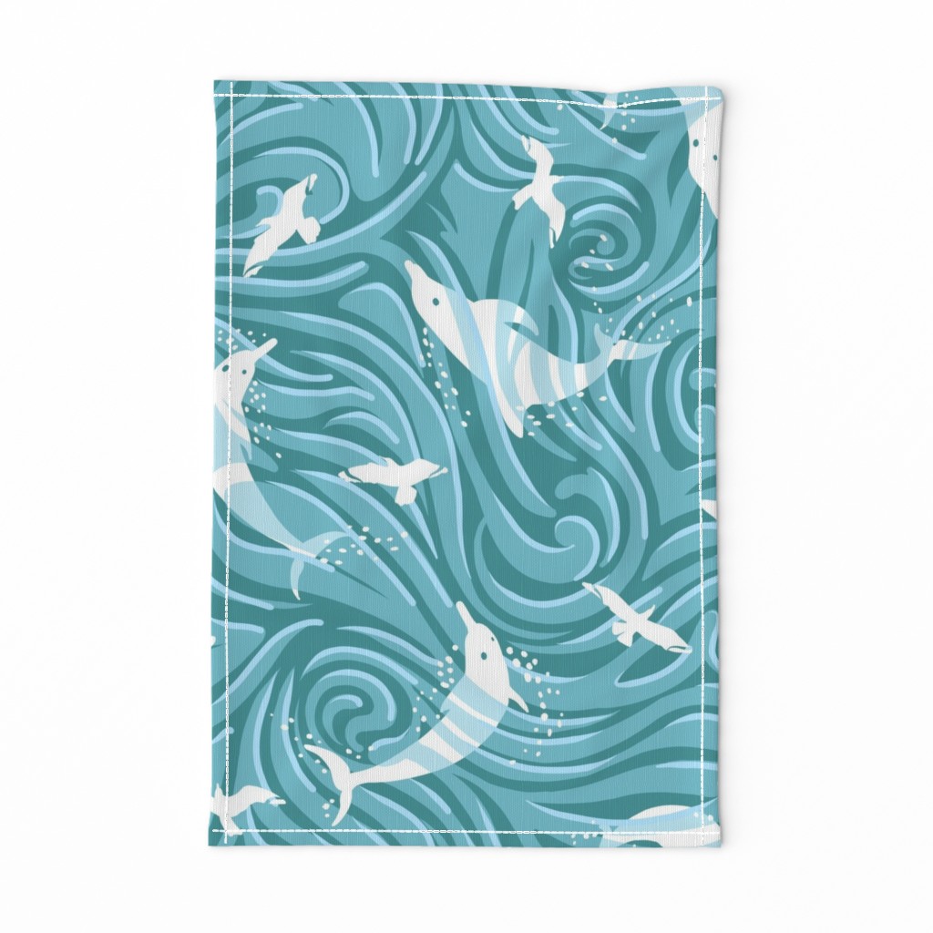 Waterways | Free On The Sea | Large | Sea Green