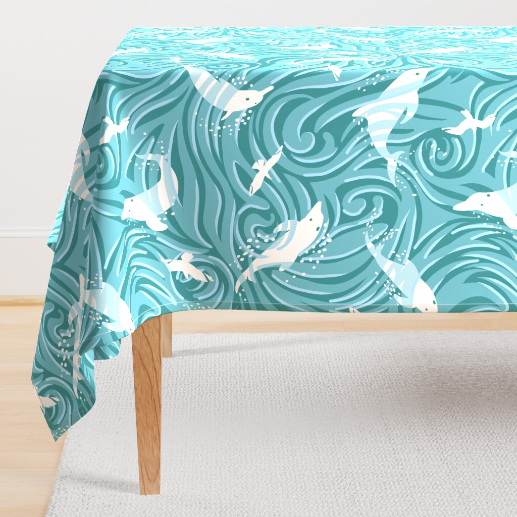 Waterways | Free On The Sea | Large | Sea Green