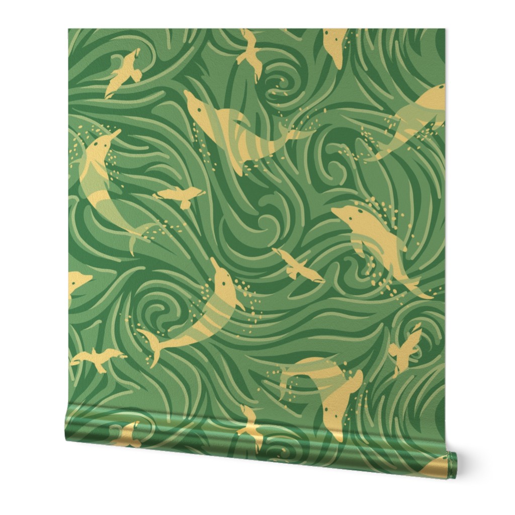 Waterways | Free On The Sea | Large | Sea Green