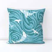 Waterways | Free On The Sea | Large | Sea Green