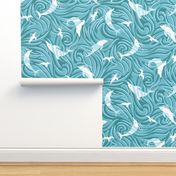 Waterways | Free On The Sea | Large | Sea Green