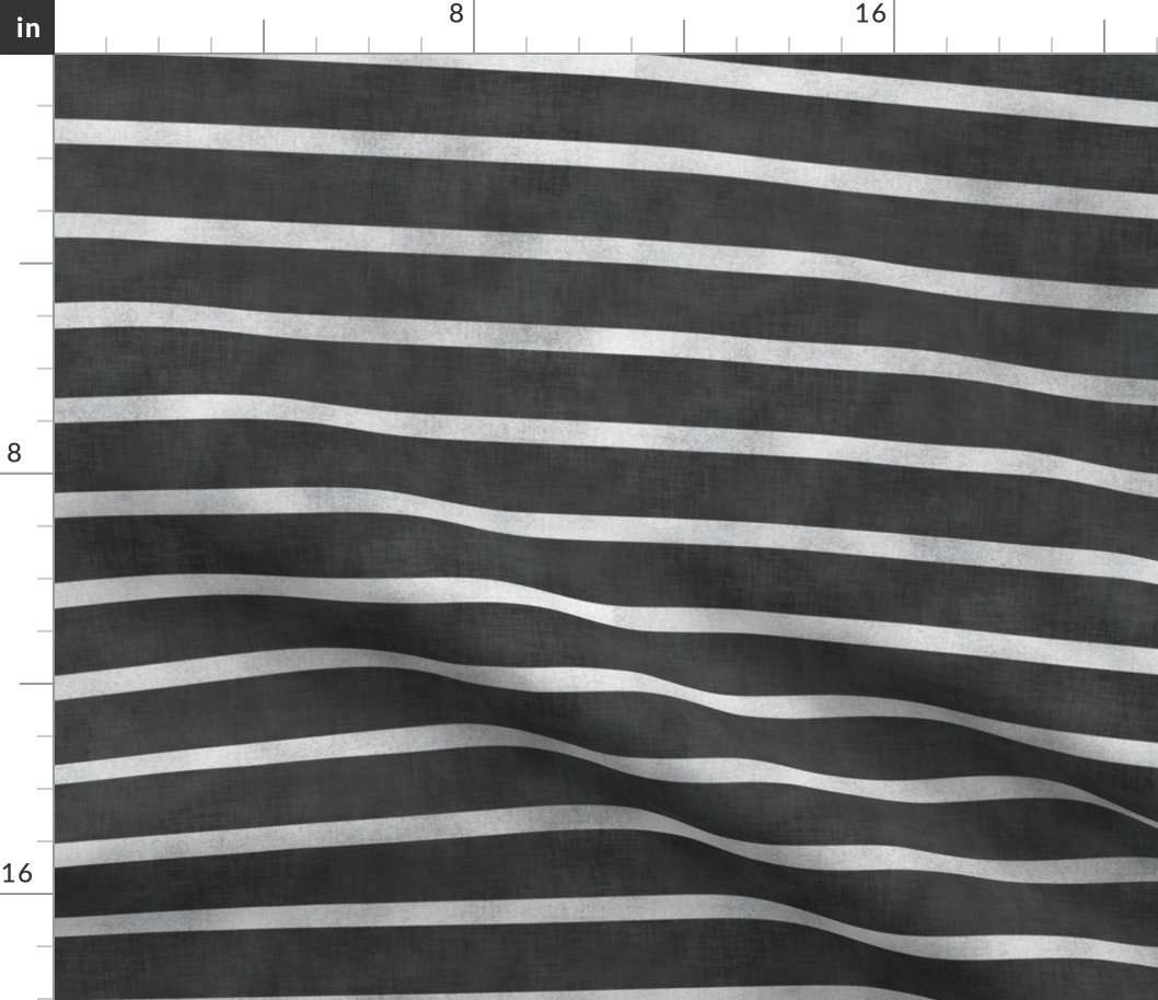 Mod Chalk Horizontal Stripes (charcoal) 10"