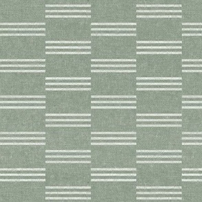 (small scale) Ella stripe - sage home decor (triple dash stack)  - LAD21