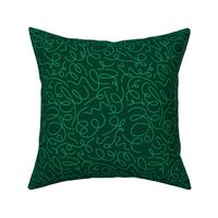 Green Squiggles on Forest Green