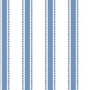 Nautical Blue Ticking Stripe Fabric 
