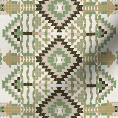 Vintage Geometry - Southwestern Mood with Sage / Medium