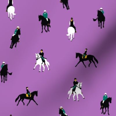 Equestrians on Purple