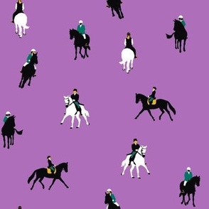 Equestrians on Purple