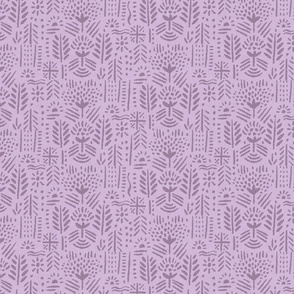 Folksy lines and shapes lilac multi