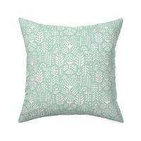 Folksy lines and shapes aqua white